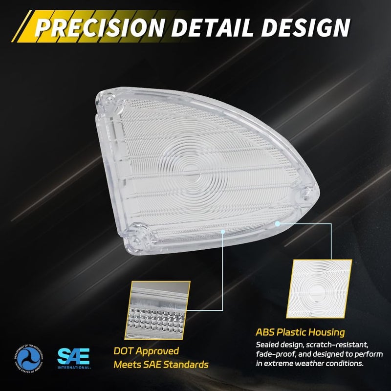 VYNTRAL Tail Light Lamp Lens Compatible with CHEVRO-LET GMC SUBURBAN PANEL 1960 1961 1962 1963 1964 1965 1966, [DOT Certified] Rear Bumper Reflector Light Lens [No Bulbs], 2 PCS, Clear Lens - Image 5